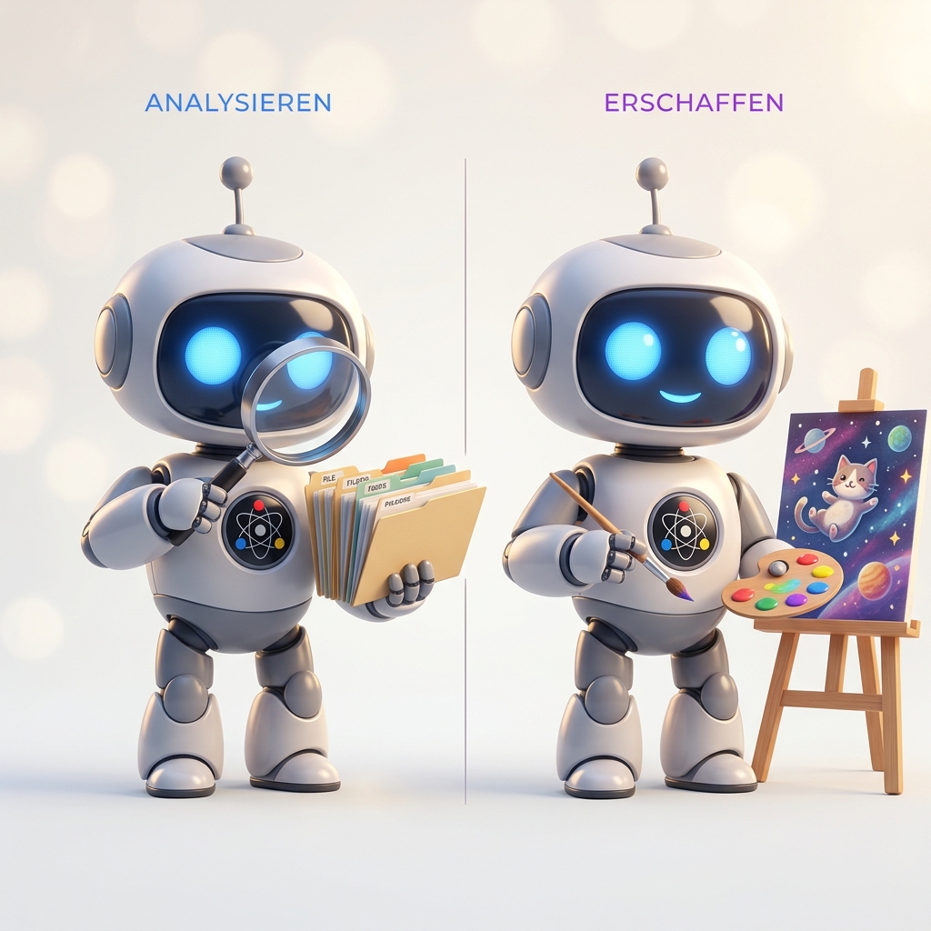 Klassische KI ordnet ein. Generative KI erschafft Neues.